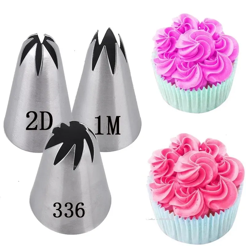 Wholesale 3pcs/set Rose Pastry Nozzles Cake Decorating Tools Flower Icing Piping Nozzle Cream Cupcake Tips Baking Accessories