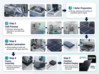 Solution de panneaux photovoltaïques commerciaux 660W pour les systèmes de toiture des bâtiments industriels et les centrales solaires