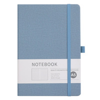 Carnet professionnel en polyuréthane et papier Dowling, couverture portable A5 pour usage transfrontalier, haute qualité, avec sangle, pages extra-épaisses