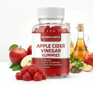 Gummies au vinaigre de cidre de pomme sans sucre, céto, à base de pectine, halal, végétalien, sans OGM, soutien à la perte de poids, oursons ACV - Product Image 1