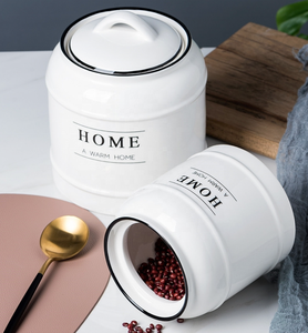 Vaso da tè sigillato in ceramica da cucina con trasporto di goccia barattolo di cibo per cani e gatti - Product Image 3