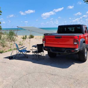 Auvent de véhicule avec revêtement occultant, auvent rétractable pour toit de voiture, support de toit latéral pour SUV, camion, hayon, camping en plein air - Product Image 4