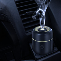 Humidificateur d'air intelligent pour voiture, purificateur d'air, diffuseur ultrasonique 100 ml, lumière d'ambiance colorée, diffuseur d'arômes portable USB pour voiture