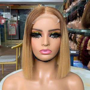 Peluca de Cabello Humano con Cierre de Encaje Vietnamita 4x4 de 8 Pulgadas, Modelo T427 Premium |   Lacio como un hueso - Product Image 1