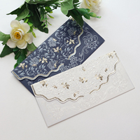 Enveloppes à monnaie florales gaufrées multicolores en stock, avec bordure ondulée et rabat en feuille d'or, pour mariage et cadeaux – Vente en gros