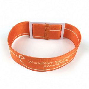 Bracelet personnalisé en polyester, impression par sublimation et sérigraphie, résistant aux déchirures, bracelet élastique - Product Image 6