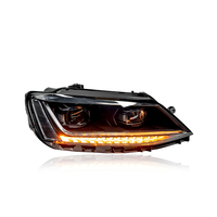 Ensemble de phares LED modifiés KGKB avec double lentille de projecteur, clignotants séquentiels, plug & play pour VW Jetta Sagitar MK6 2012-2018