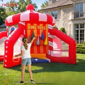 Carpa Inflable 5 en 1 para Juegos de <span class=keywords><strong>Circo</strong></span> y Carnaval, Personalizable, con Juegos Deportivos: Béisbol, Baloncesto, Lanzamiento de Dardos y Lanzamiento de Anillos - Product Image 4