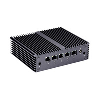 Qotom Firewall de escritorio portátil sin ventilador Mini PC J4125 DDR4 16GB RAM 5*2,5G LAN Micro computadora