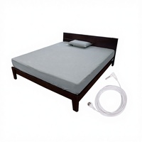 Drap-housse toutes saisons avec cordon de mise à la terre, ivoire, taille Queen, 15 % fibres d'argent, 85 % coton, 370T, protection EMF, qualité 40 fils