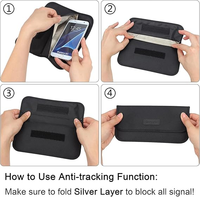 Sac étanche Faraday anti-radiation pour téléphone portable, pochette anti-GPS et anti-RFID, sac Faraday scellé pour téléphone