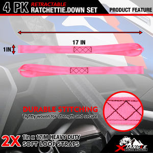 Paquete <span class=keywords><strong>de</strong></span> 2 Correas <span class=keywords><strong>de</strong></span> Amarre Retráctiles Automáticas Personalizables <span class=keywords><strong>de</strong></span> 1 x 10 pies, Resistentes, con Capacidad <span class=keywords><strong>de</strong></span> Carga <span class=keywords><strong>de</strong></span> 1760 lb, para Mudanzas y Carga - Product Image 2