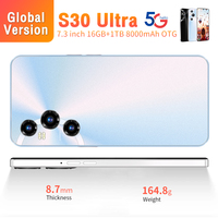 Smartphone S30 Ultra 16 Go 1 To de stockage pour l'apprentissage des enfants, batterie 8000 mAh, processeur Deca Core, caméra HD quadruple, certifié CE, WiFi, étanche, pas cher, vente en gros