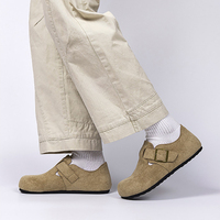 Sabots à enfiler pour hommes, à bout fermé, antidérapants, avec amorti, chaussures décontractées pour la marche, été automne, kaki beige, 39-44, OEM ODM