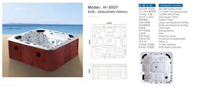 Piscina <span class=keywords><strong>de</strong></span> Hidromasaje Grande <span class=keywords><strong>de</strong></span> Doble Zona para 4-6 Personas, <span class=keywords><strong>de</strong></span> Instalación en el Suelo, Perfecta para Exteriores, Venta al por Mayor en China - Product Image 2