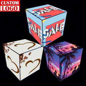 Boîte à lumière cubique avec logo personnalisé Boîte à lumière cubique rotative au design d'art moderne - Product Image 1