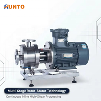 Pompa Homogenizer Emulsifier Multi-Tahap Inline High Shear dengan Rotor-Stator 316L, Mixer Listrik Tekanan Tinggi, Diffuser Aromaterapi
