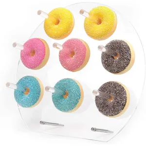 Hot Koop Custom Acryl Donut Display Wall Clear Donut Muur Stand Voor Bruiloft Decoratie Met Groothandel Prijs