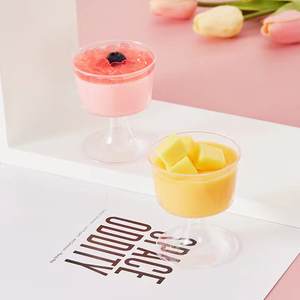 MingYu Mini tasses à dessert en plastique avec cuillère PS matériel gobelet verre à vin pour service de fête pour apéritifs Mousse esprits - Product Image 1