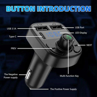 Émetteur FM, chargeur PD/QC, profitez de la musique, de la navigation GPS et des appels mains libres tout en chargeant vos appareils avec la charge rapide PD/QC