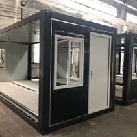 Atelier modulaire portable en acier robuste de 20 pieds pour stockage extérieur, maison conteneur pliable mobile