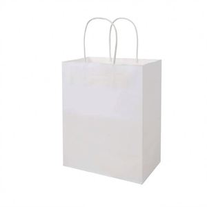 KUAIMA Bolsa de Papel Kraft Blanca de 21*11*27cm con Impresión Personalizada al por Mayor, con Asa de Papel, Bolsa de Regalo Personalizada - Product Image 3