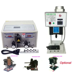 1.5T Low noise High-speed Fully automatic cable wire terminal crimping machine with SWT508C Peeling Striping Cutting Machine