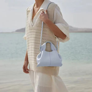 กระเป๋าสะพายคาดลำตัวของผู้หญิงหรูหรามาใหม่กระเป๋าถือเกี๊ยวหนัง PU สไตล์ฝรั่งเศสพร้อมซิปปิดลายลูกกวาด - Product Image 6