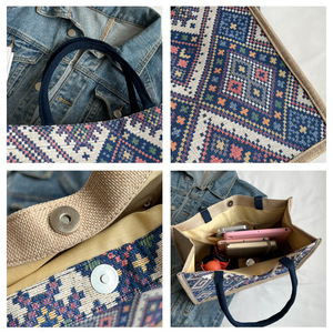 Sac de transport grande capacité, nouveau sac fourre-tout à bandoulière tendance, sac à main de style ethnique, à la mode - Product Image 6