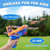 Ventes chaudes Enfants 3 Pack Avion en mousse LED pour enfants Jouets de sport en plein air Avion planeur Catapulte