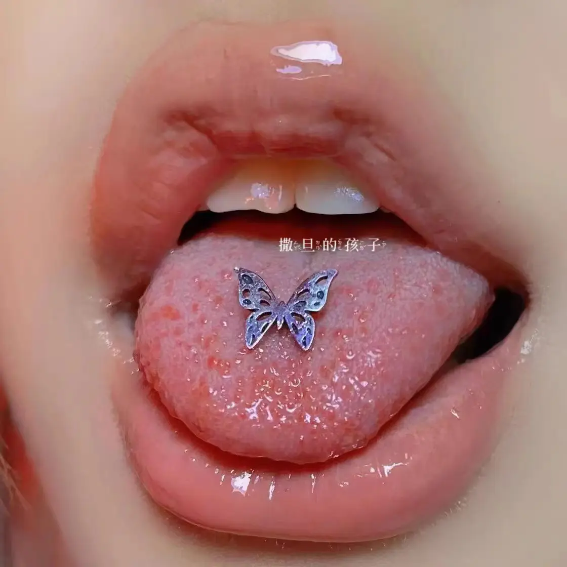 Piercing corporal punk spicy, joia de borboleta e língua, venda direta de fábrica