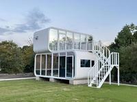 Maison conteneur modulaire en panneaux sandwich aluminium au design moderne, la plus vendue, prix compétitif, type Apple Cabin pour usage en appartement