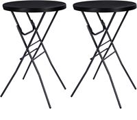 Bestseller 80cm 32 Zoll 110cm Höhe Tragbarer Party- und Event-Klapptisch Schwarzer Cocktail Outdoor Faltbarer Bartisch