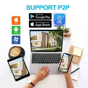 2CH 4CH extérieur PTZ Smart <span class=keywords><strong>IP</strong></span> CCTV sécurité système de caméra à double objectif Eseecloud APP 4K 8MP sans fil WIFI NVR KIT avec moniteur - Product Image 4