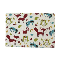 Conception personnalisée de restaurant, tapis de table carré en PP résistant à la chaleur, tendance