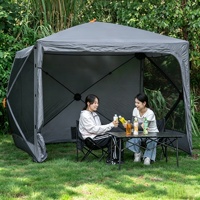 Tente de camping extérieure 210D Oxford à six couches, imperméable, résistante au soleil, respirante et isolante pour toutes les saisons