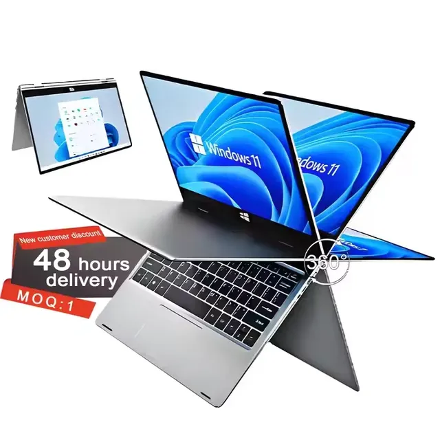 2-in-1 11.6-Inch Touch Screen US Layout Quad Core 360 Rotating 6GB RAM 512GB SSD Intel N4020 Laptop with Dual Dedicated Graphics