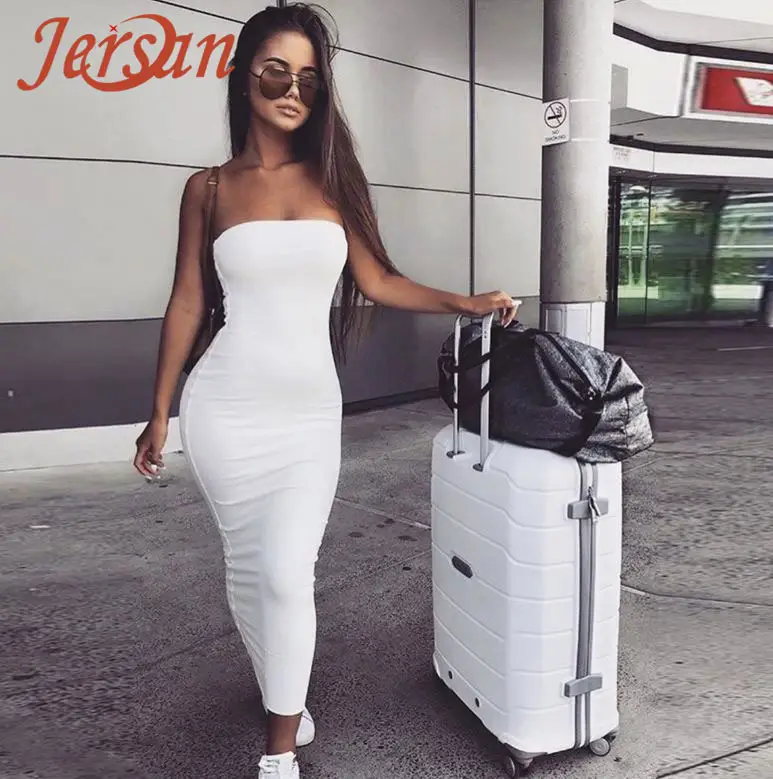 2022 Summer Strapless Long Bodycon Fat Women Ladies Casual Plus Size Tube Top Maxi Dresses 3x 4xl 5xl 6xl 7xl Low Moq For Party