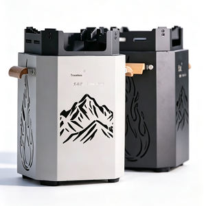 户外野营黑礁炉便携式鼓风机式野营炉套装带炊具加热炉 - Product Image 1