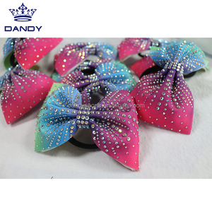 โบว์ติดพลอยเทียมสำหรับสาวผมเชียร์ลีดเดอร์พิมพ์ซับลิเมชัน<span class=keywords><strong>สี</strong></span>ตามสั่ง - Product Image 4