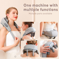 Masseur Shiatsu enveloppant pour le cou et les épaules avec chaleur infrarouge, appareil de massage électrique par pétrissage pour soulager la douleur, intelligent et portable