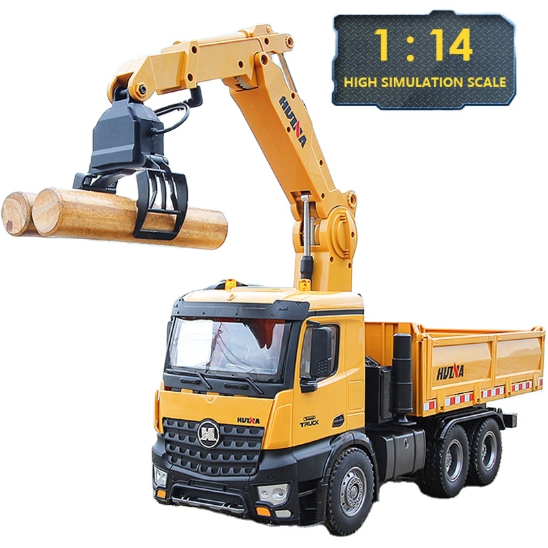 Huina 1538 RC Dump Truck Toy with Timber Grab & 12 Channels