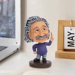 Figurine bobblehead en résine en forme d'Einstein, ornement de personnage créatif pour la décoration de voiture et de maison - Product Image 6