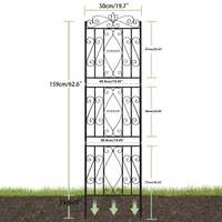 Treillis de jardin en métal UNHO: Lot de 2 vignes en pot légumes fleurs patio treillis métallique panneaux de grille plante supports d'escalade