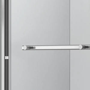 Porte de douche coulissante en verre trempé sans cadre de haute qualité Boye, blanc poli, pour salle de bain d'hôtel/appartement, salle de douche à une seule ligne - Product Image 3