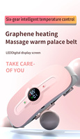 Beliebtes schwarzes Menstruation heizkissen Vibrations massage Thermal Back Relief Period Cramp Relax Belt Massage gerät