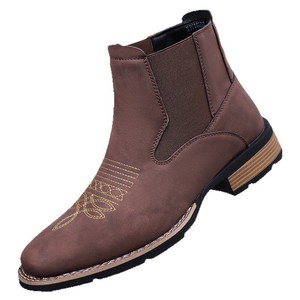 Bottines Chelsea Comfdaily à bout rond avec logo brodé antidérapantes pour hommes - Product Image 5