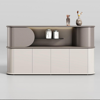 KMJ Meuble de Rangement en Bois de Luxe, Style Minimaliste Moderne, avec Serrure, Tiroir de Bureau, Meuble Bas pour Thé