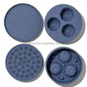 Moule à friandises congelées 3-en-1 épais, compatible lave-vaisselle, pour l'été, avec tapis de léchage rond à alimentation lente pour chats et chiens, avec couvercle hermétique - Vente en gros - Product Image 4