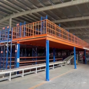 Système d'étagères de mezzanine robuste en acier, revêtu de poudre antirouille, plateforme personnalisée à plusieurs niveaux réglables pour entrepôt - Product Image 4